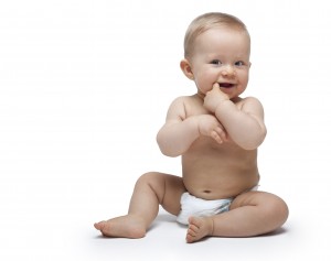 baby chewing on finger